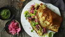 Fladbrød med hytteost