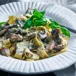 Fläskfilépasta med svamp och citron