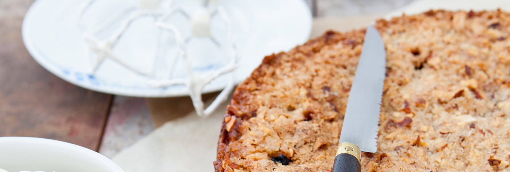 Apfelkuchen mit Mandelhaube