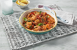 ساغاناكي الروبيان وجبنة فيتا