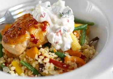 Kyckling med chiliyoghurt