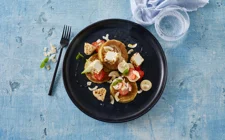 Skotske pandekager med ananas flødeost og frugt