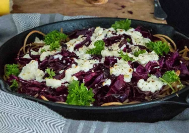 Rotkohl-Pasta