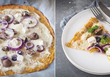 Sweet potato pizza crust
