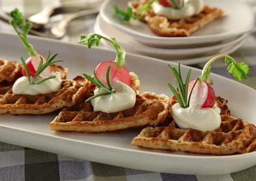 Våfflor med ost och rosmarin