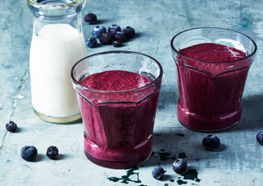 Banaani-mustikkasmoothie