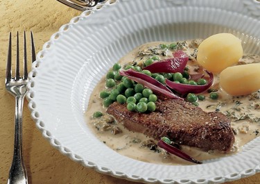 Stegt lever med kaperssauce