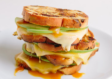 Gouda and Apple Cinnamon Swirl Grilled Cheese