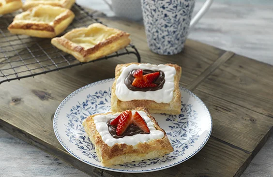 Cheese, Chocolate and Strawberry Danish