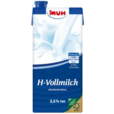 H-Milch 3,5% Fett mit Verschluss