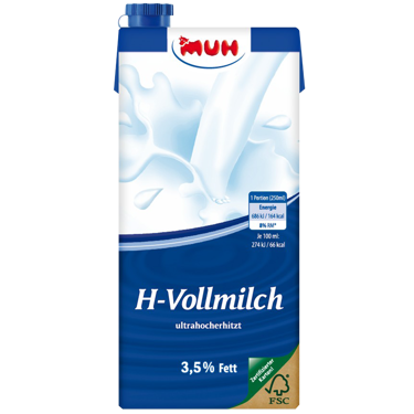 H-Milch 3,5% Fett mit Verschluss