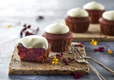 Lactosevrije red velvet cupcakes