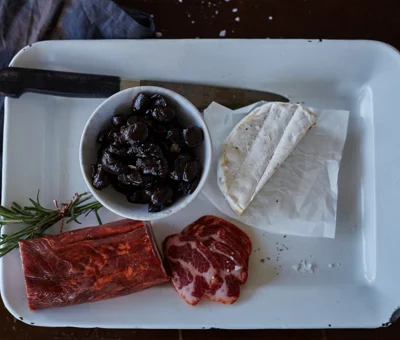 Pieczarki w occie balsamicznym z Castello White z chili