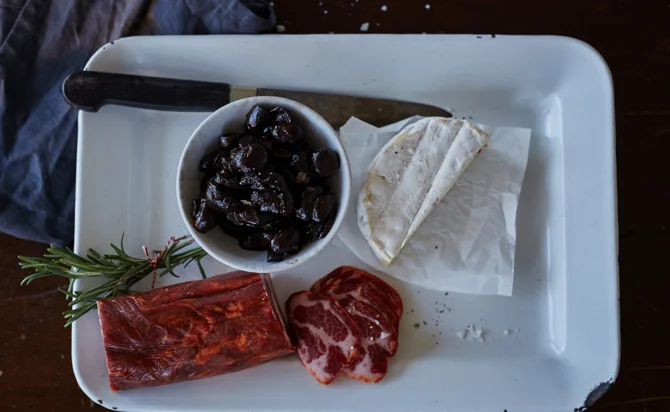 Pieczarki w occie balsamicznym z Castello White z chili