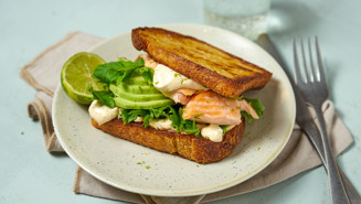 Laxburgare med harissa