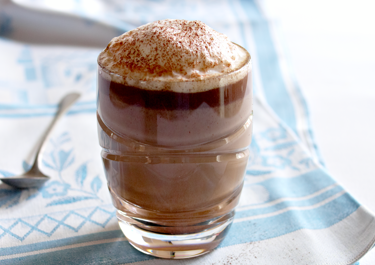 Chocolade latte met koffie
