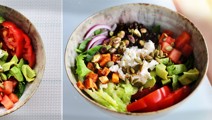 Buddha-bowl bataatilla ja linsseillä