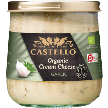 Castello® økologisk flødeost med hvidløg