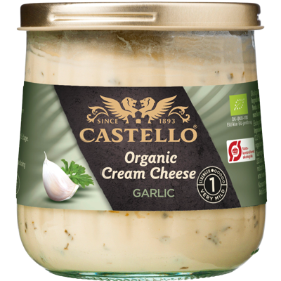 Castello® økologisk flødeost med hvidløg