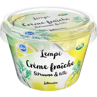 Arla Lempi crème fraîche sitruuna-tilli 200g, laktoositon
