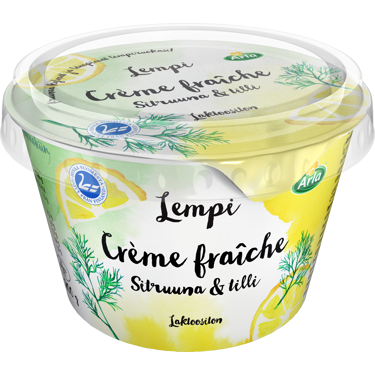 Arla Lempi crème fraîche sitruuna-tilli 200g, laktoositon