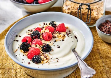 Yoghurt met rood fruit