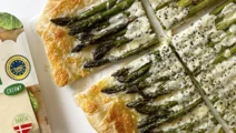Tarta de espárragos con Arla queso Havarti