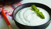 Lactosevrije munt yoghurtdip