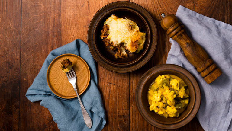 Shepherd's pie ja piccalilli