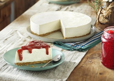 Cheesecake με μαρμελάδα φράουλα