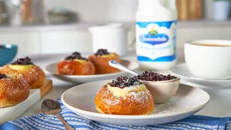 Blackberry & Custard Brioche Swirls