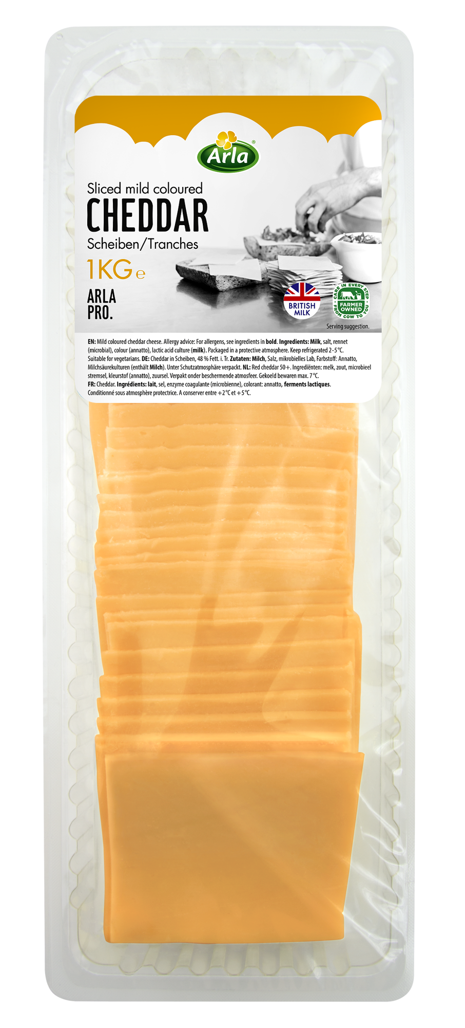 Cheddar tranches 1kg