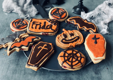 Halloween hindbærsnitter