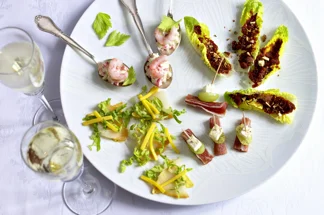 Cream Cheese, Ginger & Cabbage Canapes