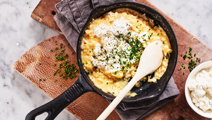 Roerei met cottagecheese