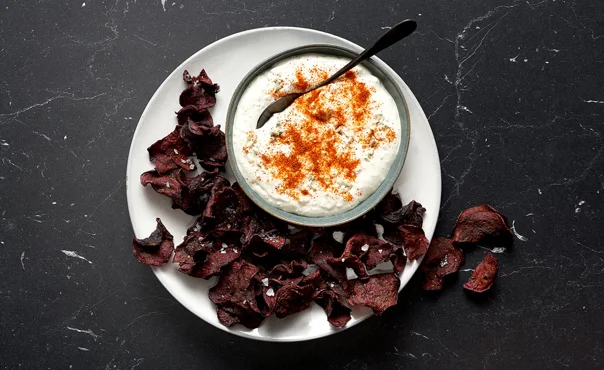 Castello Danish Blue Dip with Beet Chips