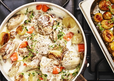 Coq au vin blanc