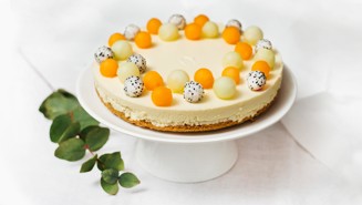Valkosuklaajuustokakku
