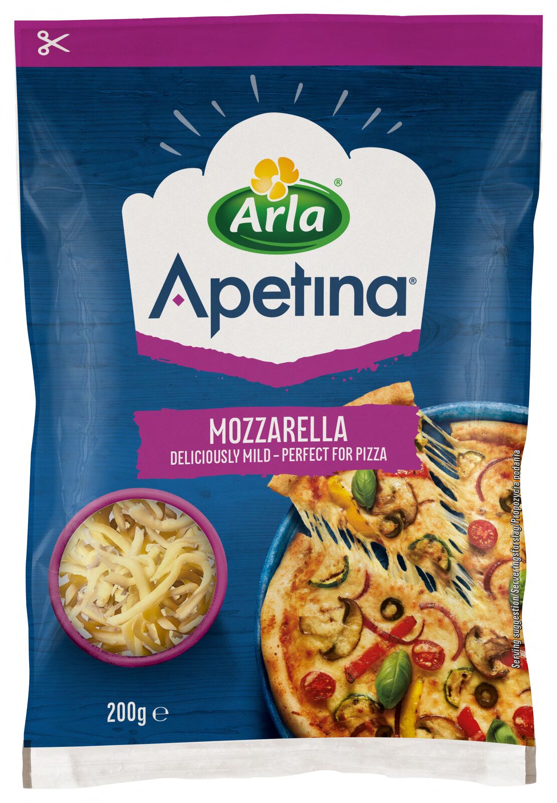 Apetina® Mozzarella revet og gulost
