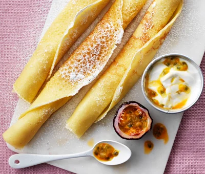 Eierpfannkuchen mit dreierlei Mehl