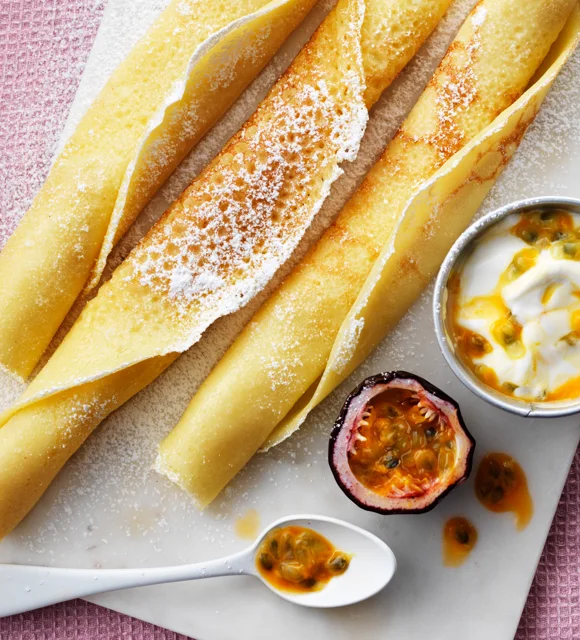 Pancakes with maize, rice and potato flour