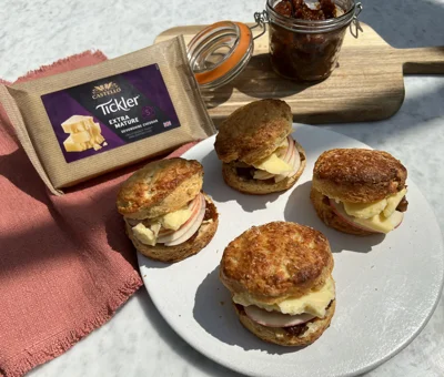 Double Cheese Ploughman's Scones with Castello® Tickler Extra Mature Cheddar