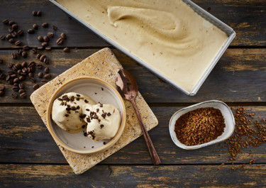 Lactose-free coffee ice cream 