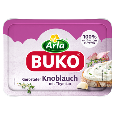 Arla Buko Gerösteter Knoblauch mit Thymian, Frischkäse, 200g