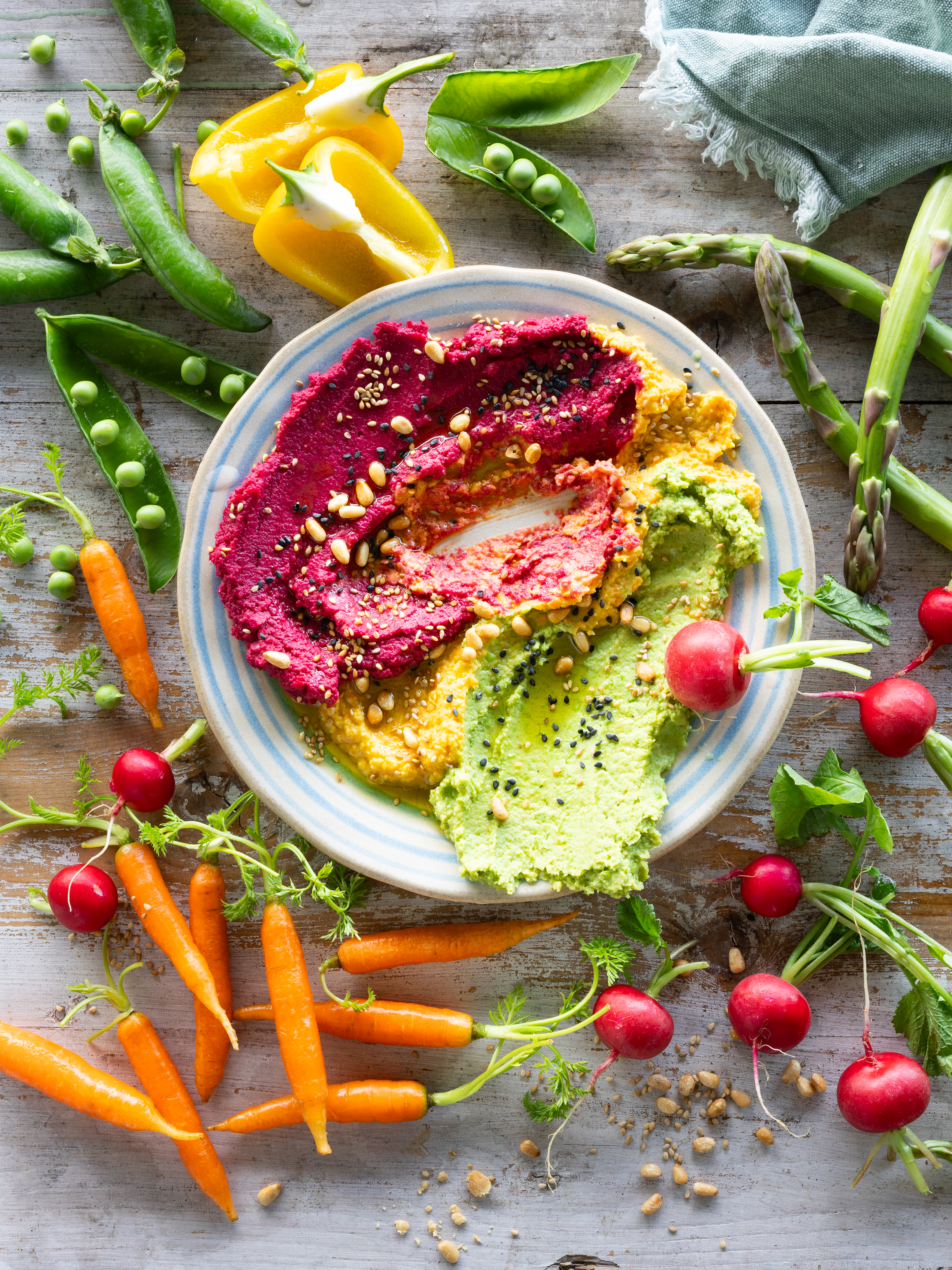 Hummus  med yoghurt og grønt