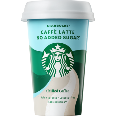 Starbucks caffè latte no added sugar laktoositon 220ml