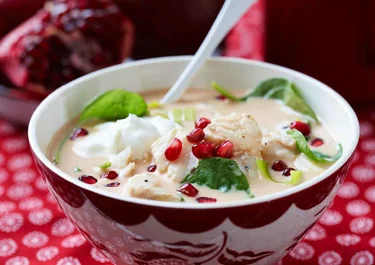 Fisksoppa med granatäpple