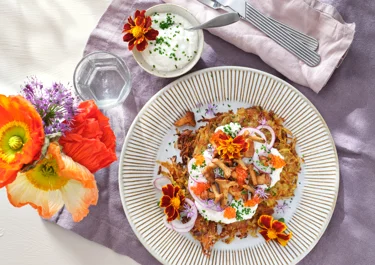 Råraka med kantareller