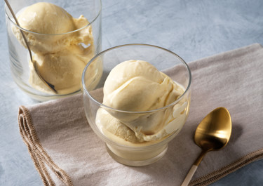 Glass på brynt smör