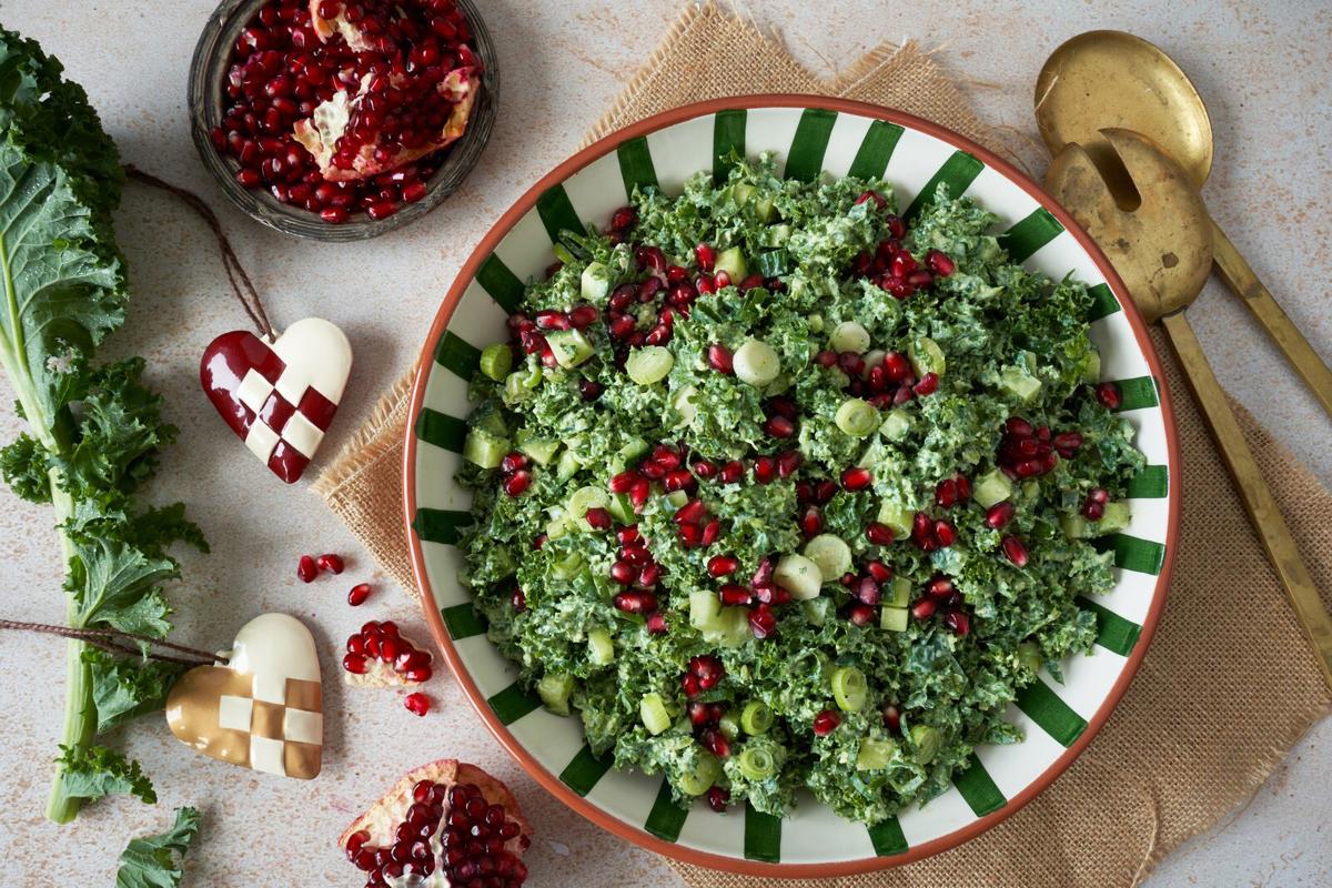 Green goddess-sallad på grönkål